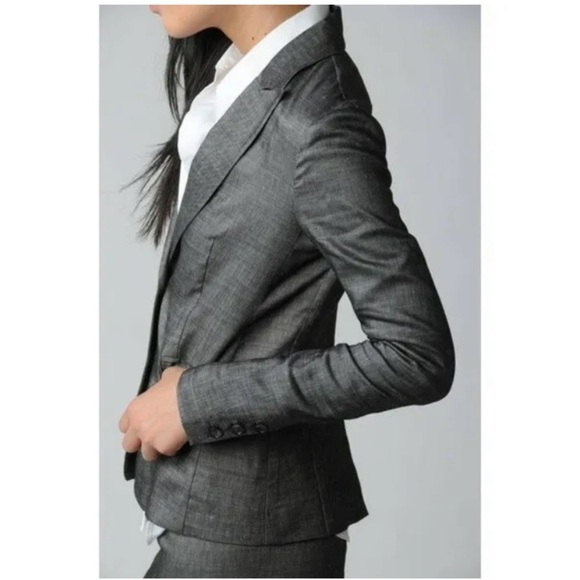 Theory Jackets & Blazers - Theory Nichelle Wool Blend Blazer Size 4 Grey